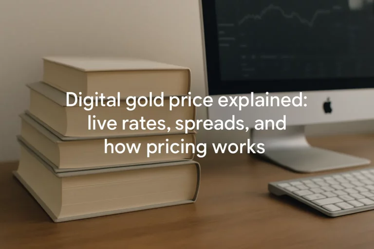 Digital gold price explained live rates spreads and how pricing works cover