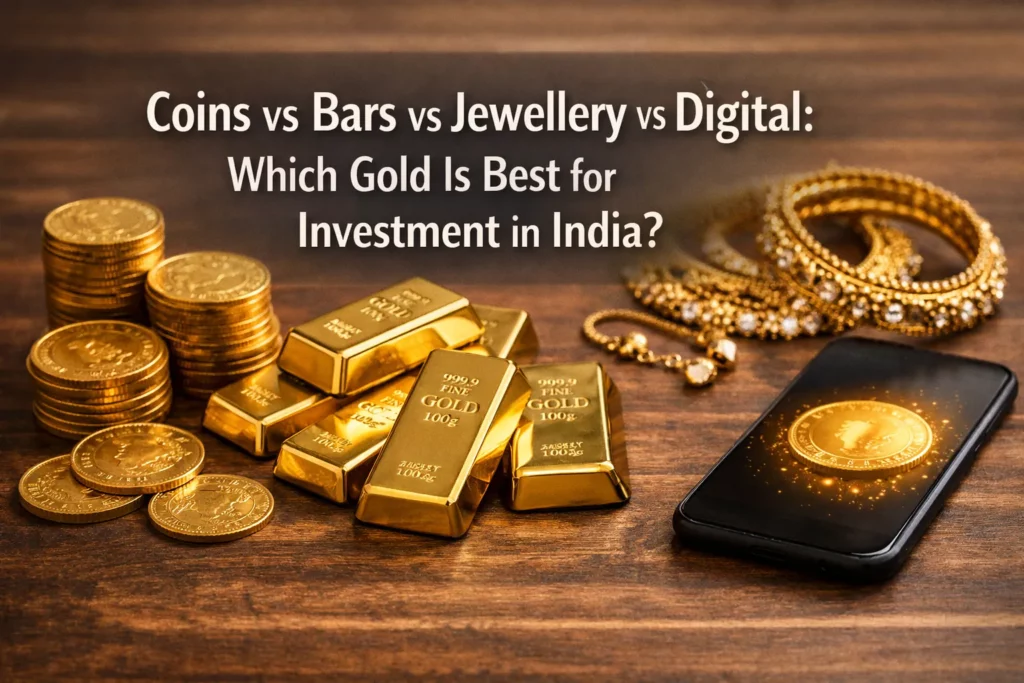 Coins20vs20Bars20vs20Jewellery20vs20Digital 20Which20Gold20Is20Best20for20Investment20in20India cover