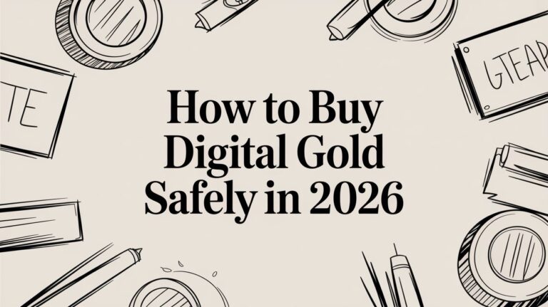 how to buy digital gold hand drawn illustration