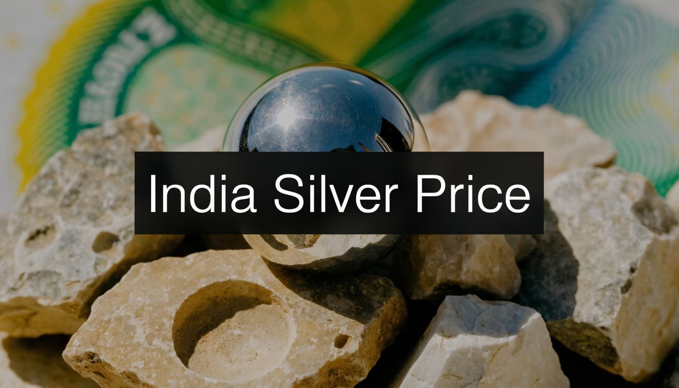 A polished silver sphere resting on top of rough natural rocks with currency in the background.